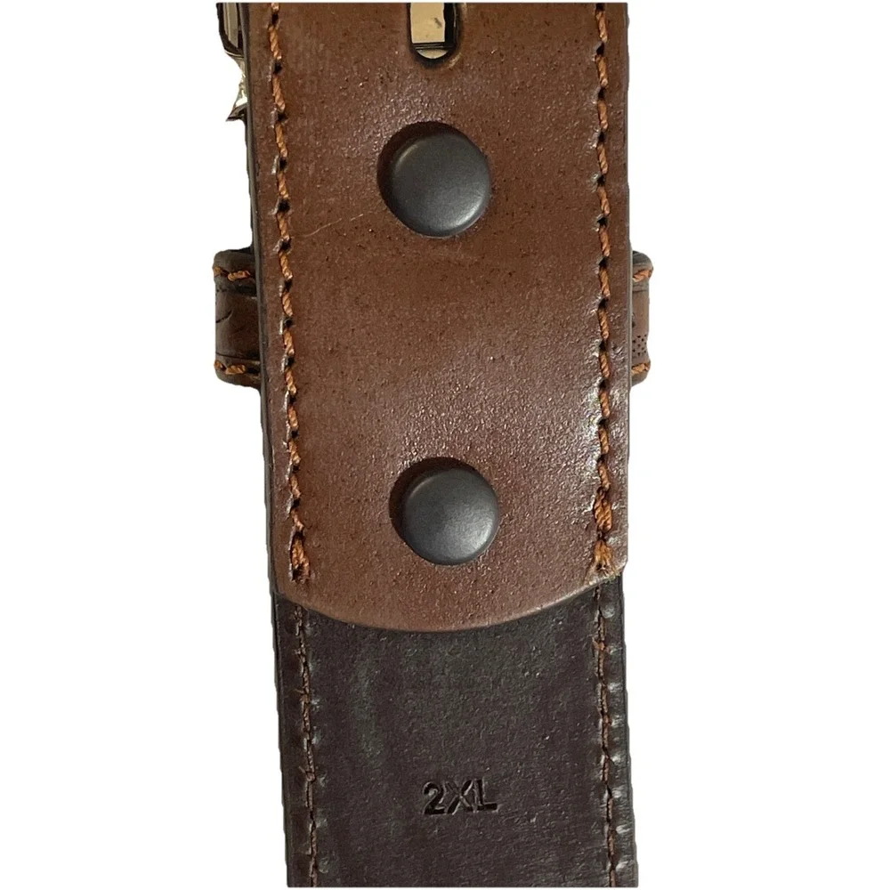 High Noon Genuine Bonded Leather Belt With Buckle Mens 2XL 45-48